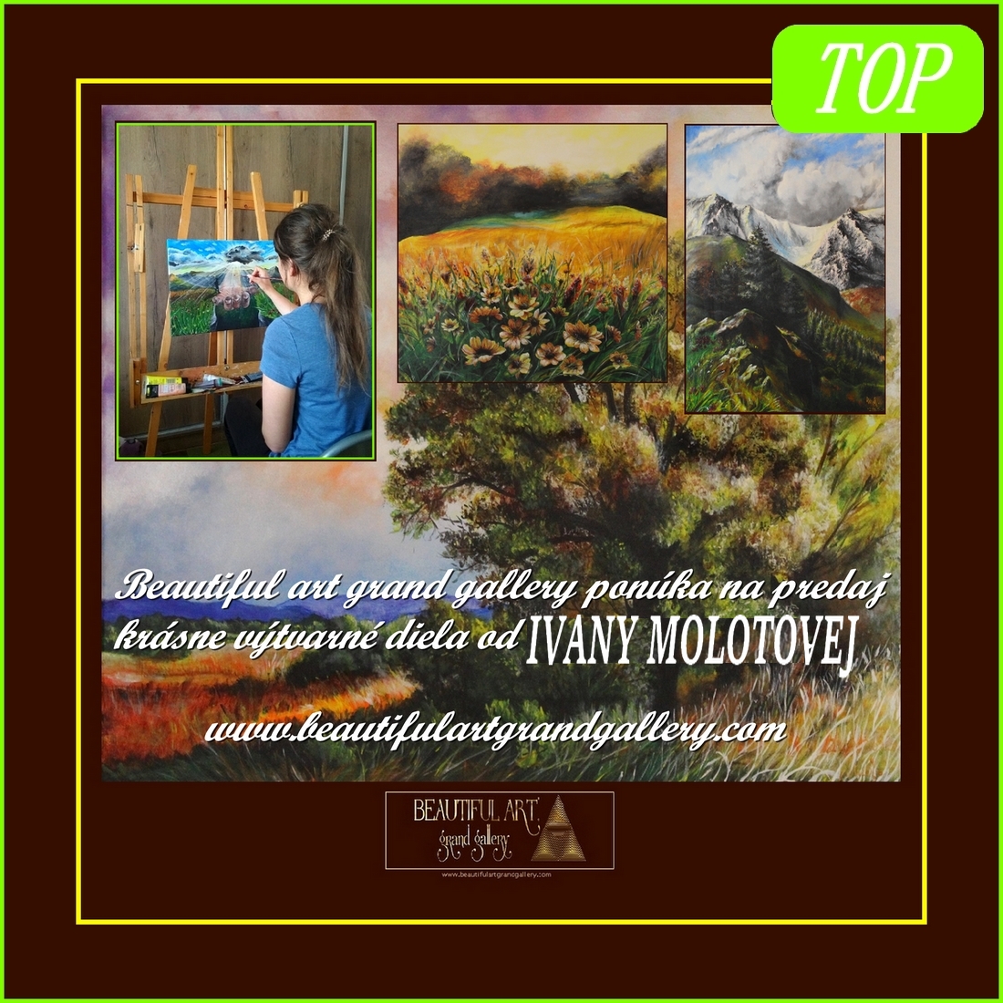 BEAUTIFUL ART grand gallery ponúka na predaj diela od rozvíjajúcej sa výtvarníčky Ivany Molotovej